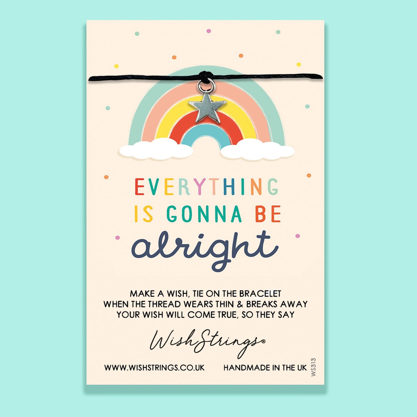 Gonna Be Alright Wish String Bracelet With Lucky Charm