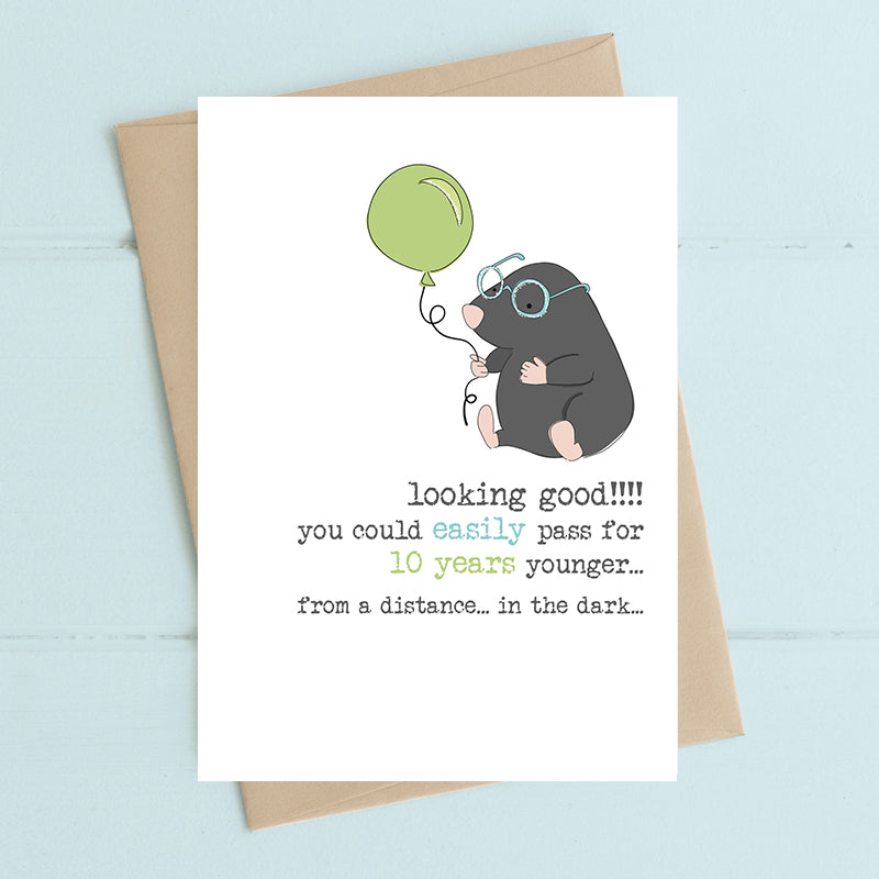 Pass For 10 Years Younger Birthday Greeting Card