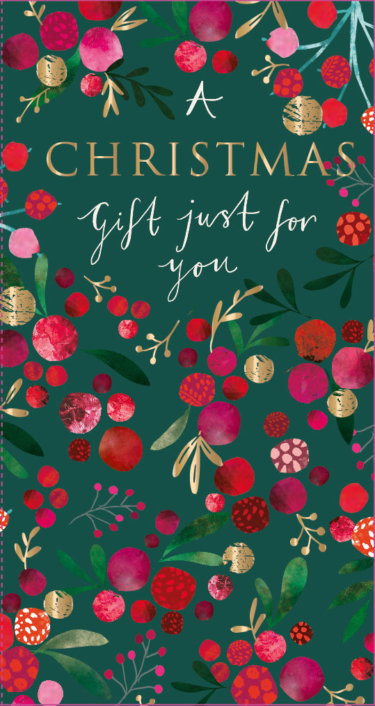 A Gift For You Festive Berries Christmas Money Wallet Gift Card