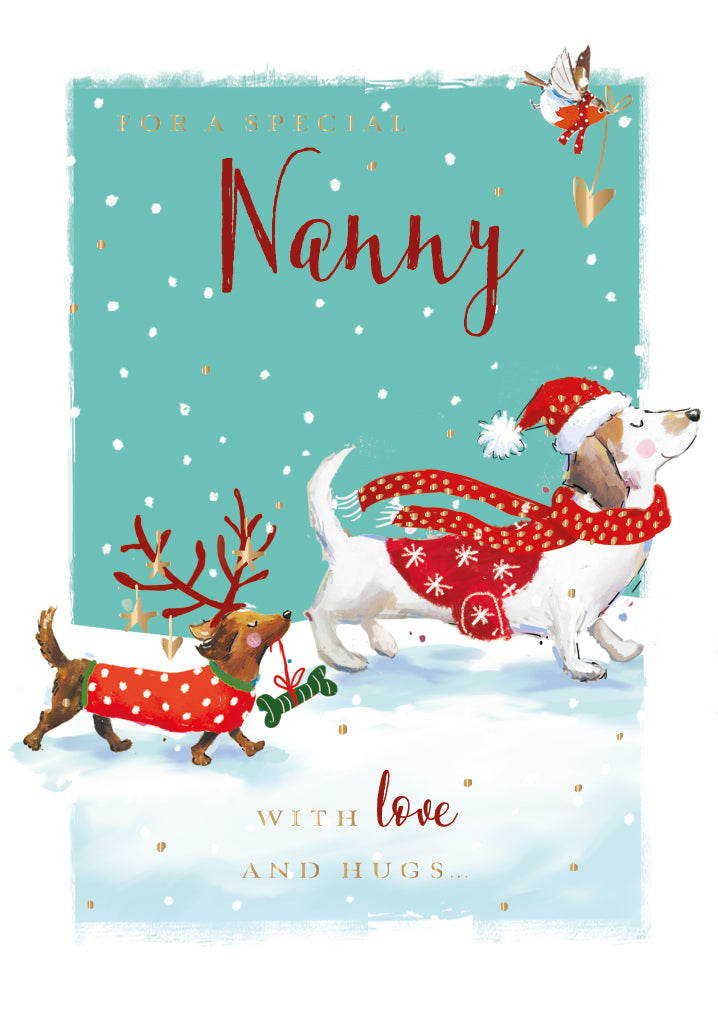 For A Special Nanny Christmas Greeting Card