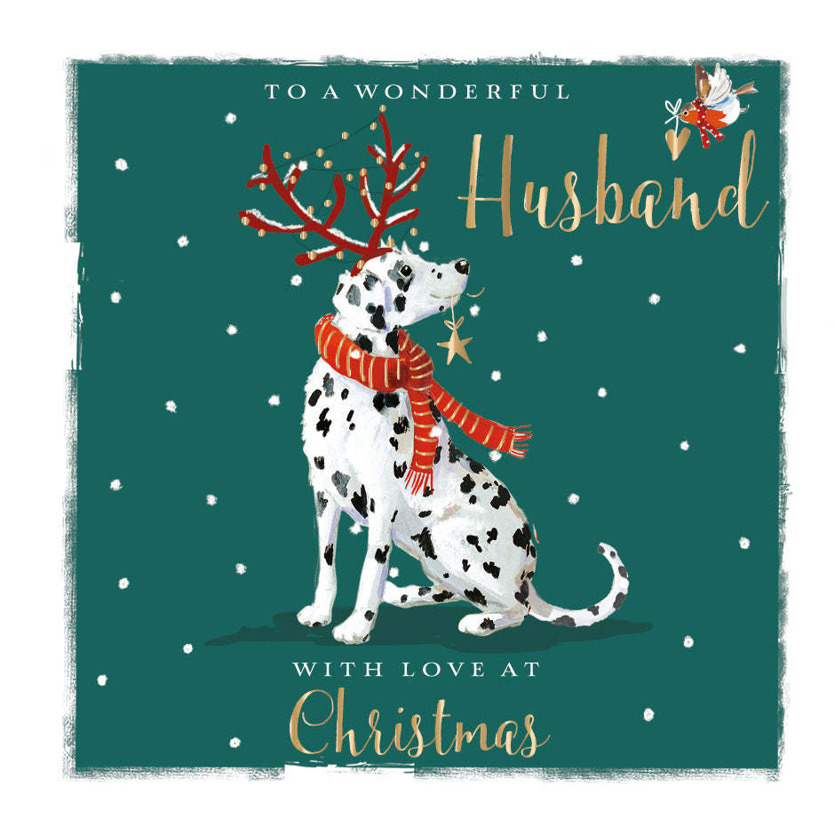 Wonderful Husband Dalmation The Wildlife Christmas Card