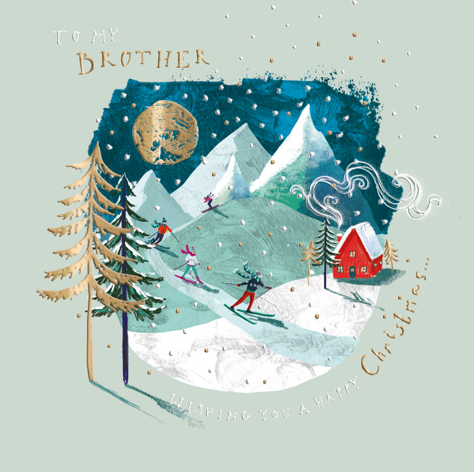 To My Brother On The Slopes Curious Inksmith Christmas Card