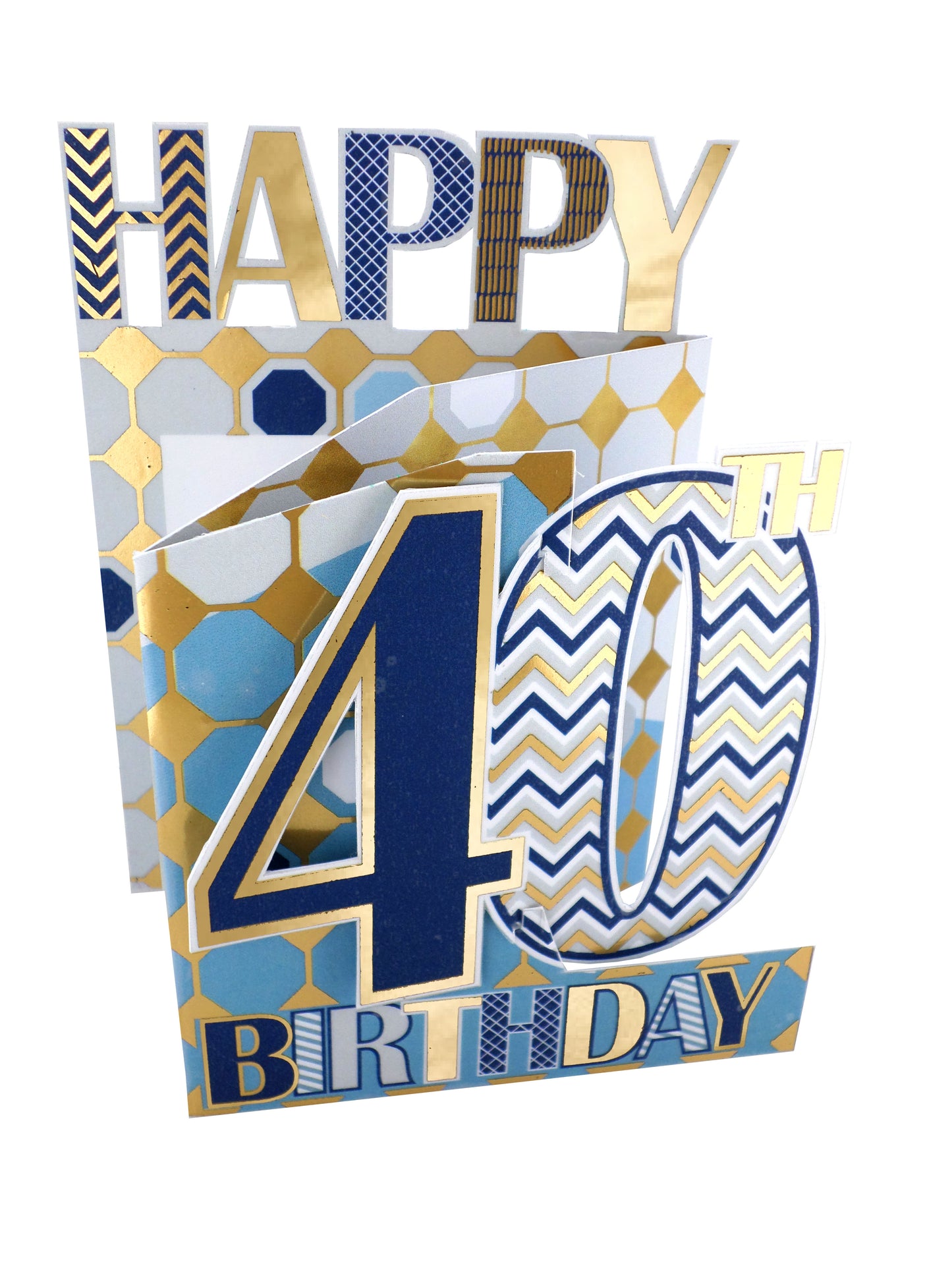 40th Birthday Male 3D Cutting Edge Birthday Card