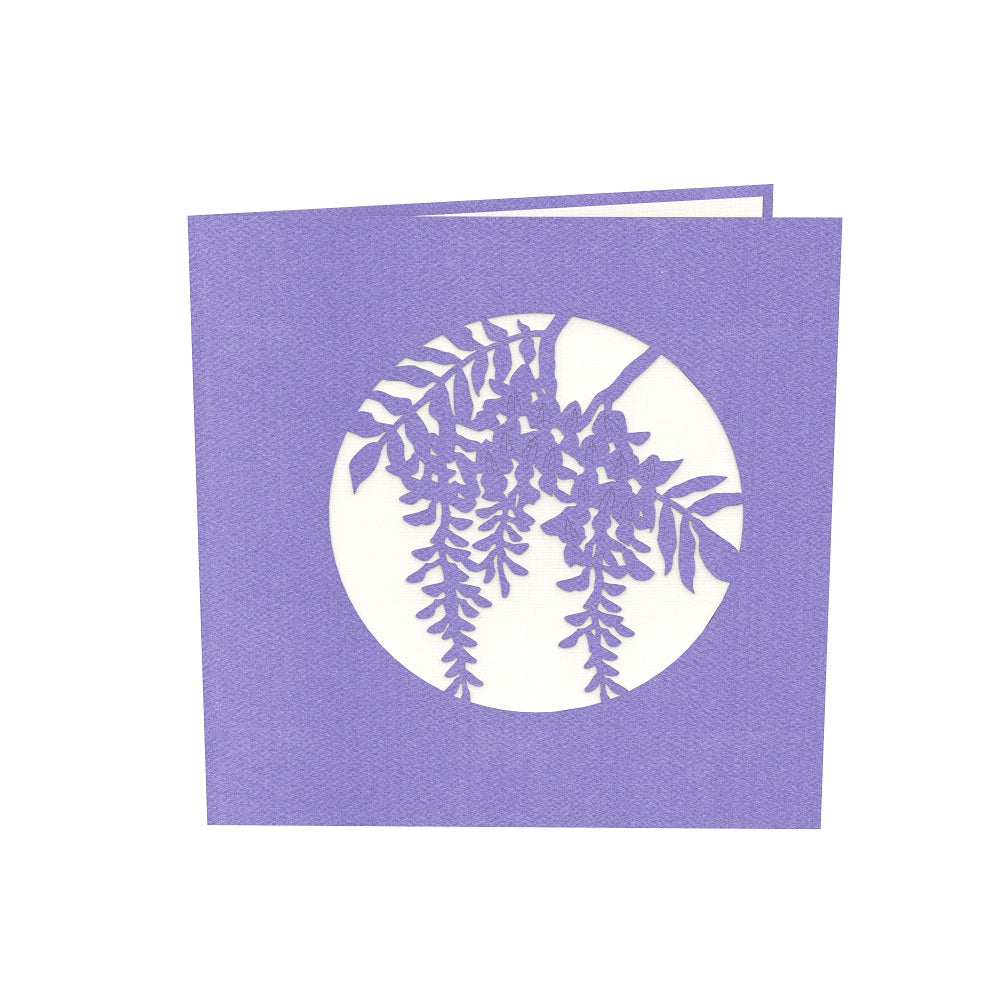 Wisteria Laser Cut Pop Up Greeting Card