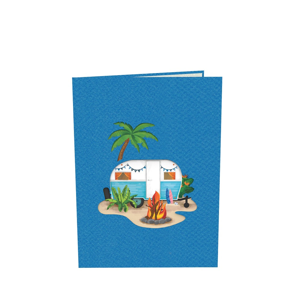 Camper Laser Cut Pop Up Greeting Card