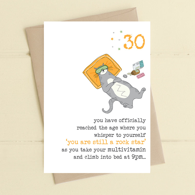 Still A Rock Star 30th Birthday Greeting Card