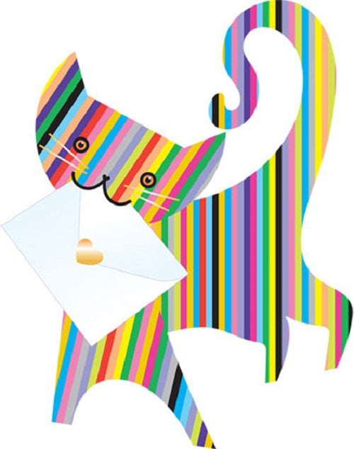 Rainbow Cat 3D Animal Shaped Any Occasion Greeting Card