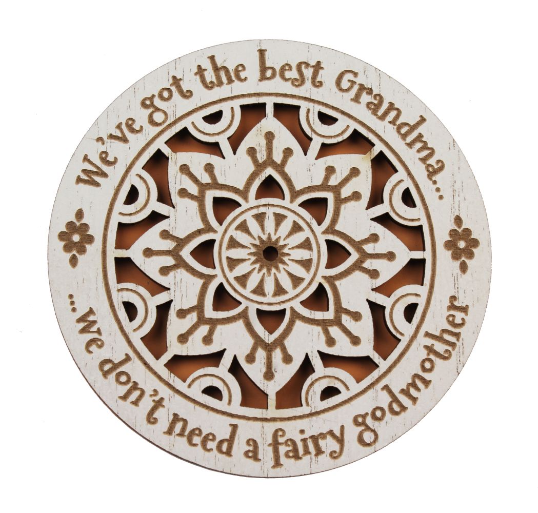 We've Got The Best Grandma Woodcut Coaster