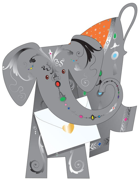 Elephant Jem 3D Animal Shaped Any Occasion Greeting Card