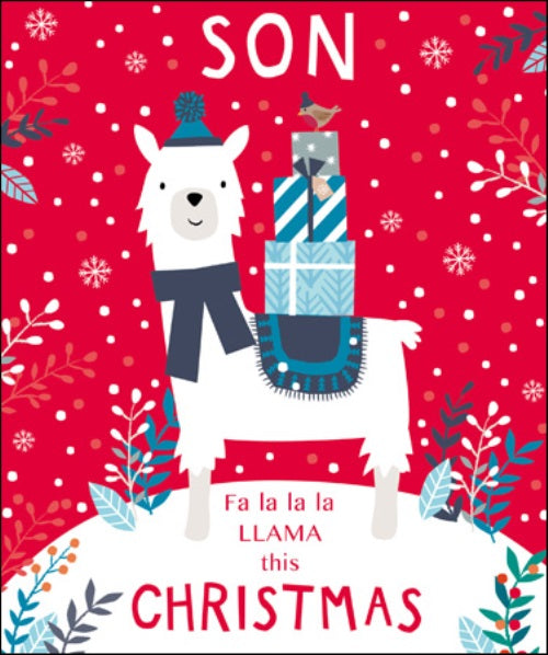 Son Cute Tiger Tail Christmas Greeting Card