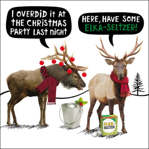 Elka-Seltzer Funny Crackerjack Christmas Card