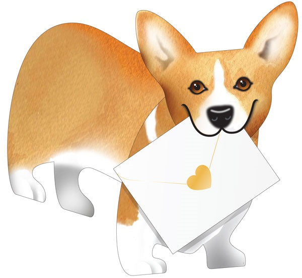 Carriad Corgi 3D Animal Shaped Any Occasion Greeting Card