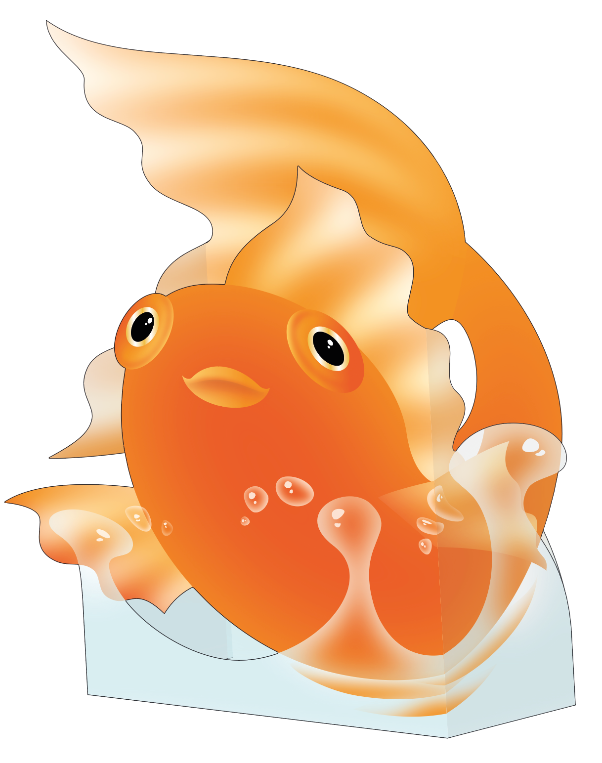 Goldfish Sushi 3D Special Delivery Animal Greeting Card