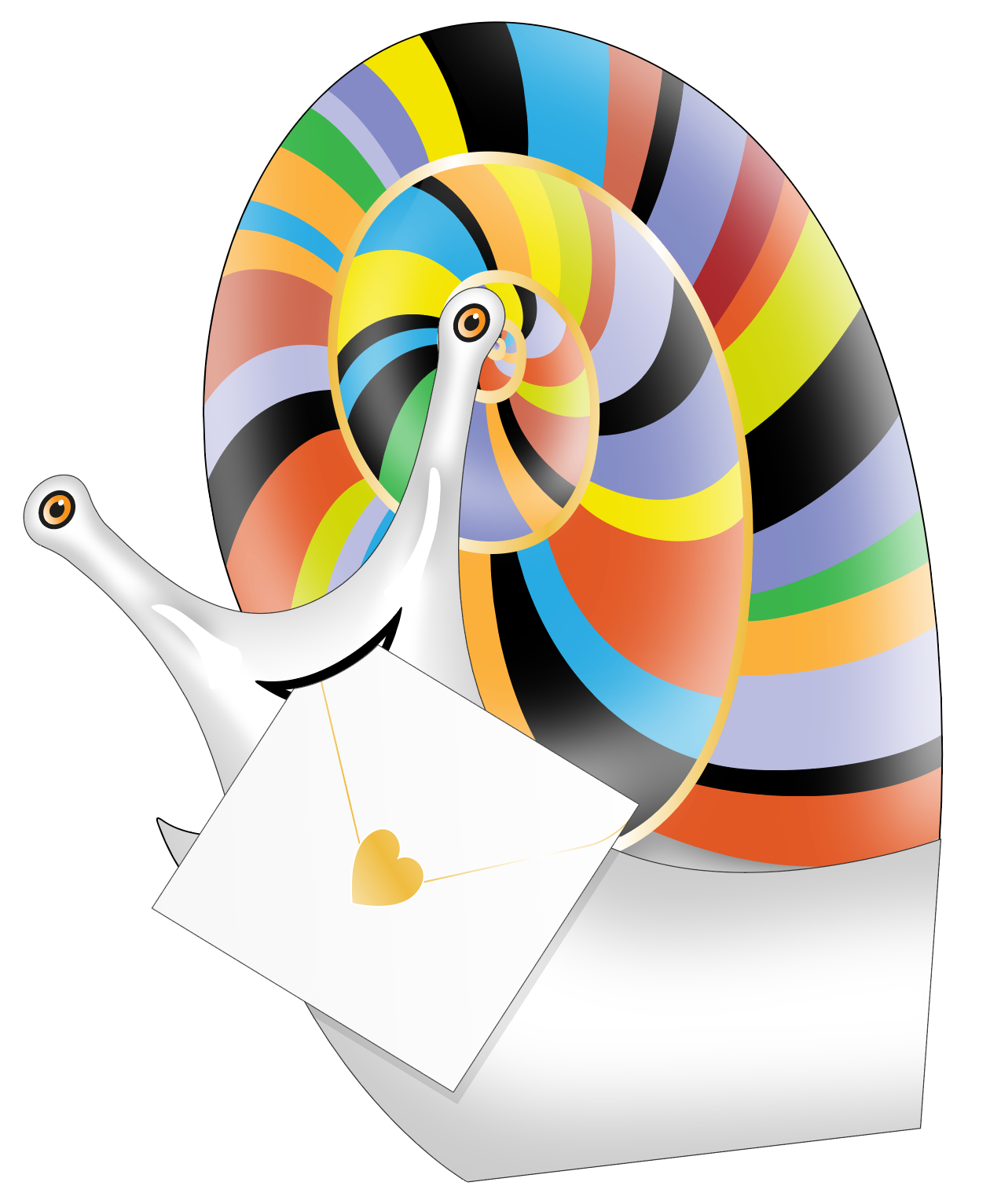 Snail Escargot 3D Special Delivery Animal Greeting Card