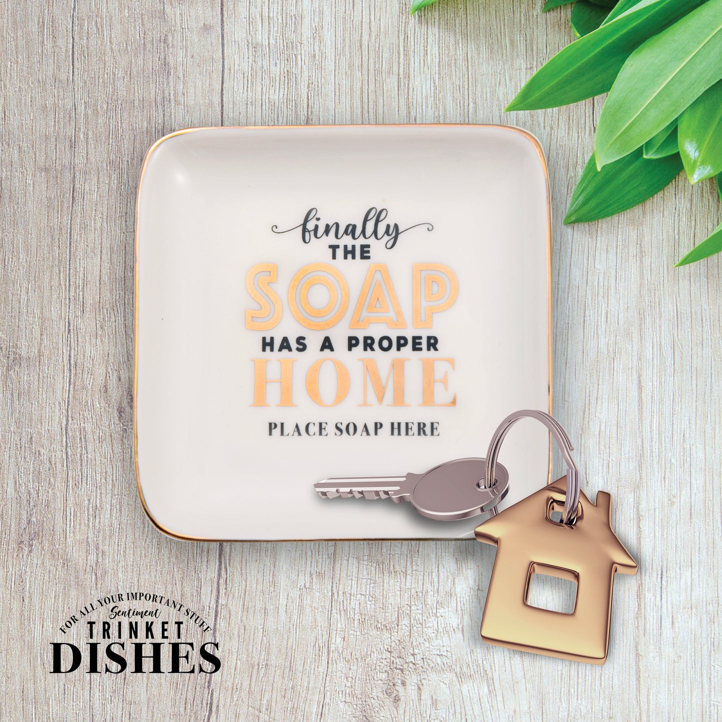 The Soap Has A Proper Home Place Here Ceramic Trinket Tray
