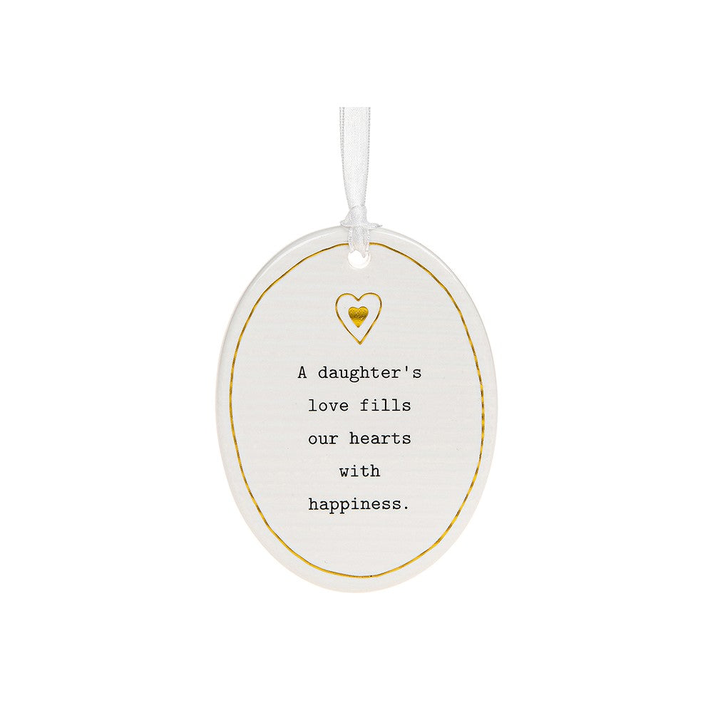 Thoughtful Words A Daughter's love Ceramic Oval Shaped Plaque