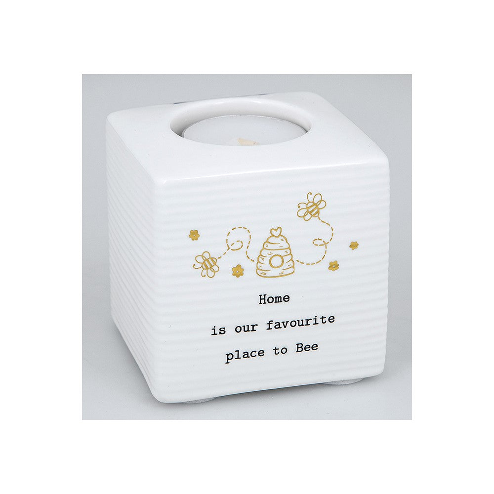 Thoughtful Words Home Our Favourite Place Ceramic Tea Light Holder