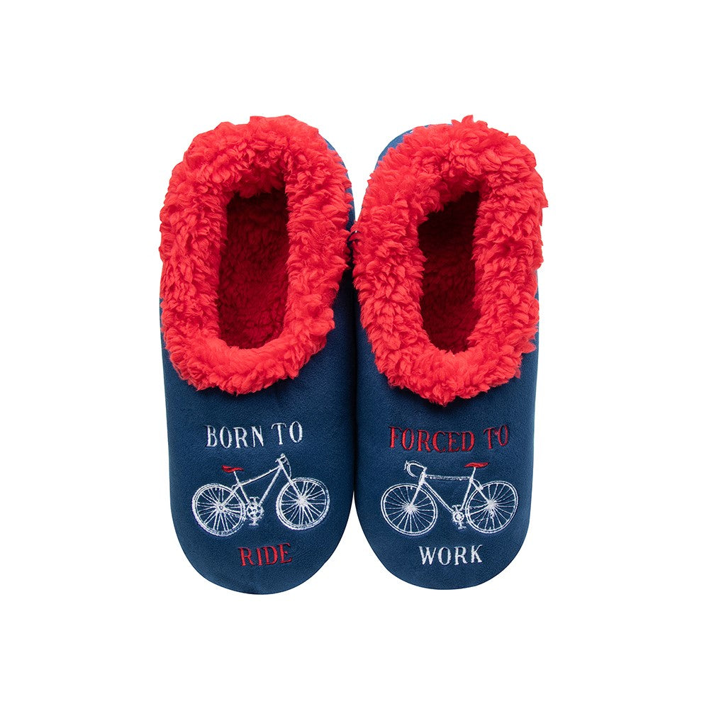 Snoozies! Born To Ride Slippers Mens Small