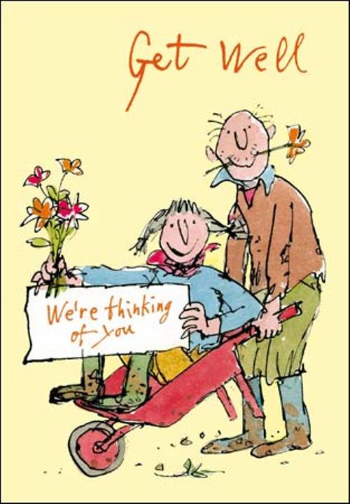 Quentin Blake Get Well Soon Greeting Card