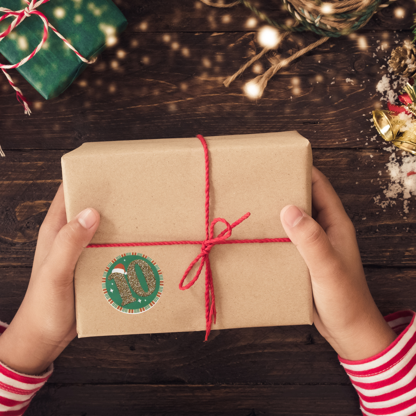 Advent Stickers 1-24 Gold Santa Numbers Christmas Advent Calendar Crafts