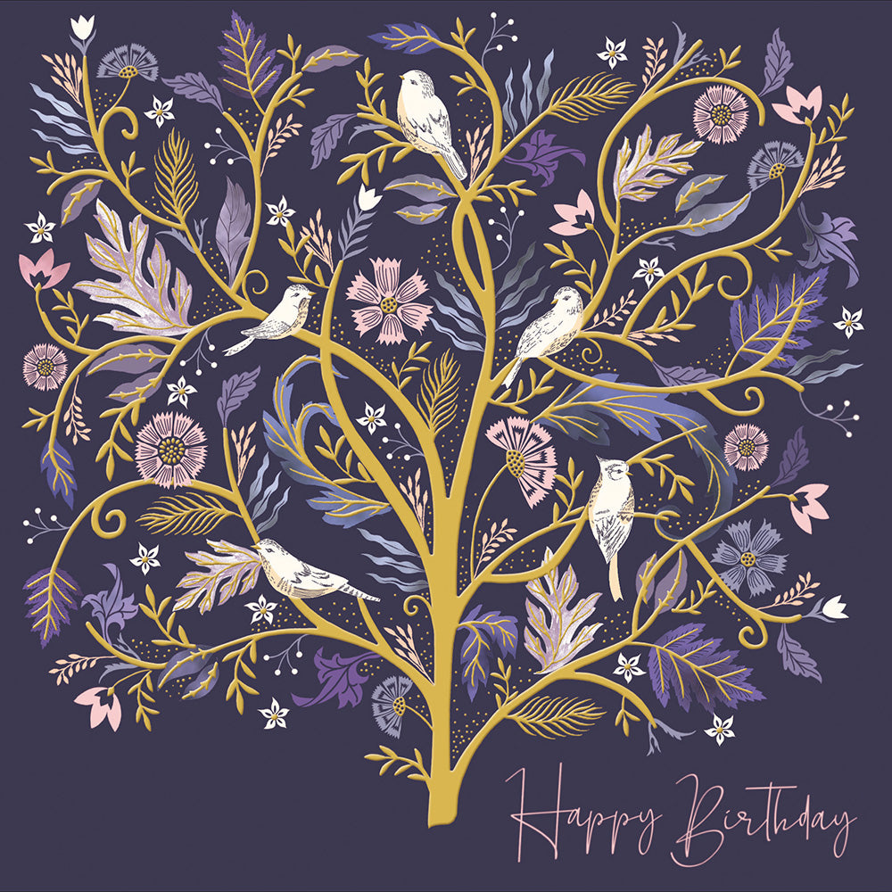 National Trust Feather Friends Foiled Birthday Greeting Card