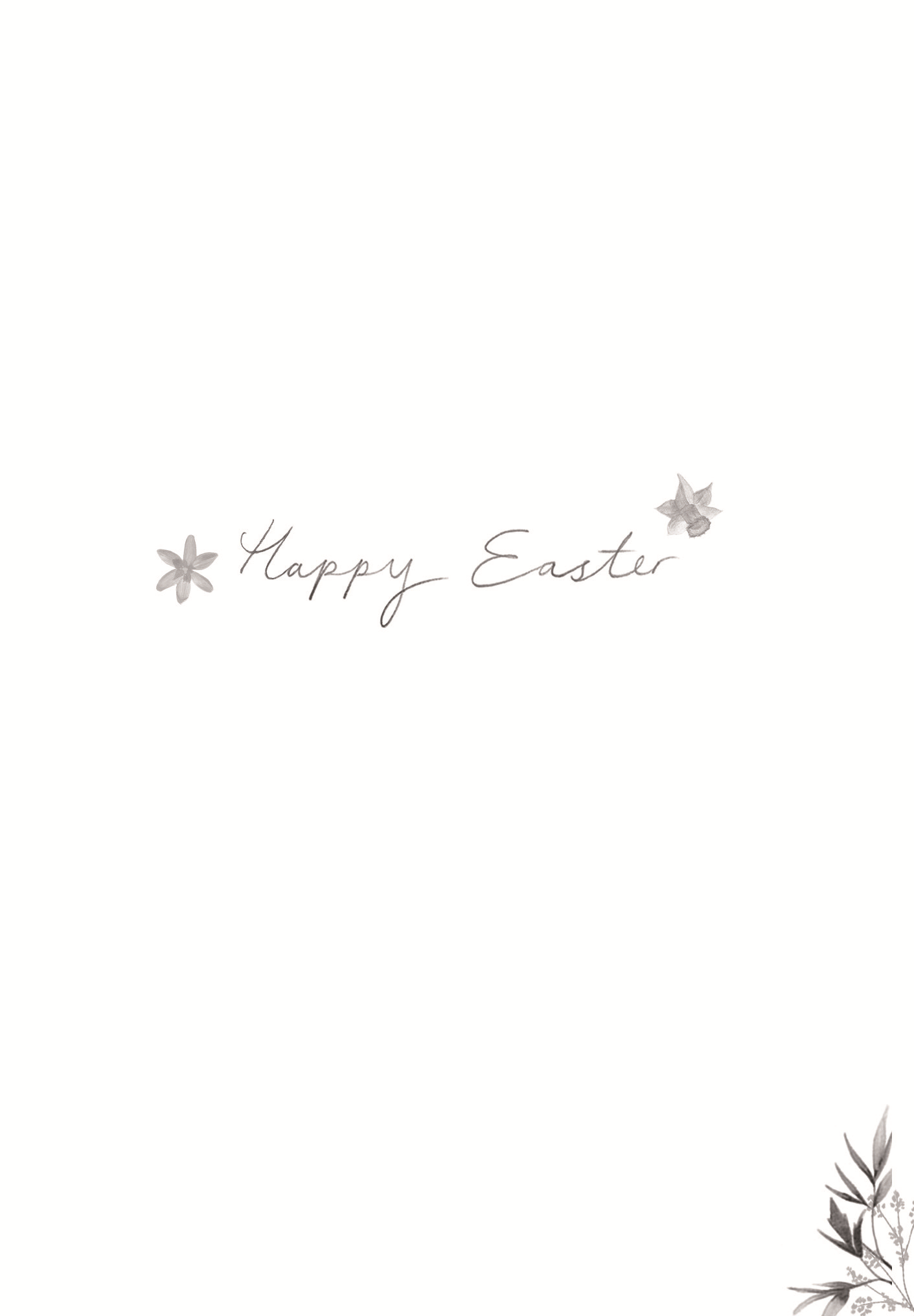 Easter Blessings Floral Crucifix Easter Card