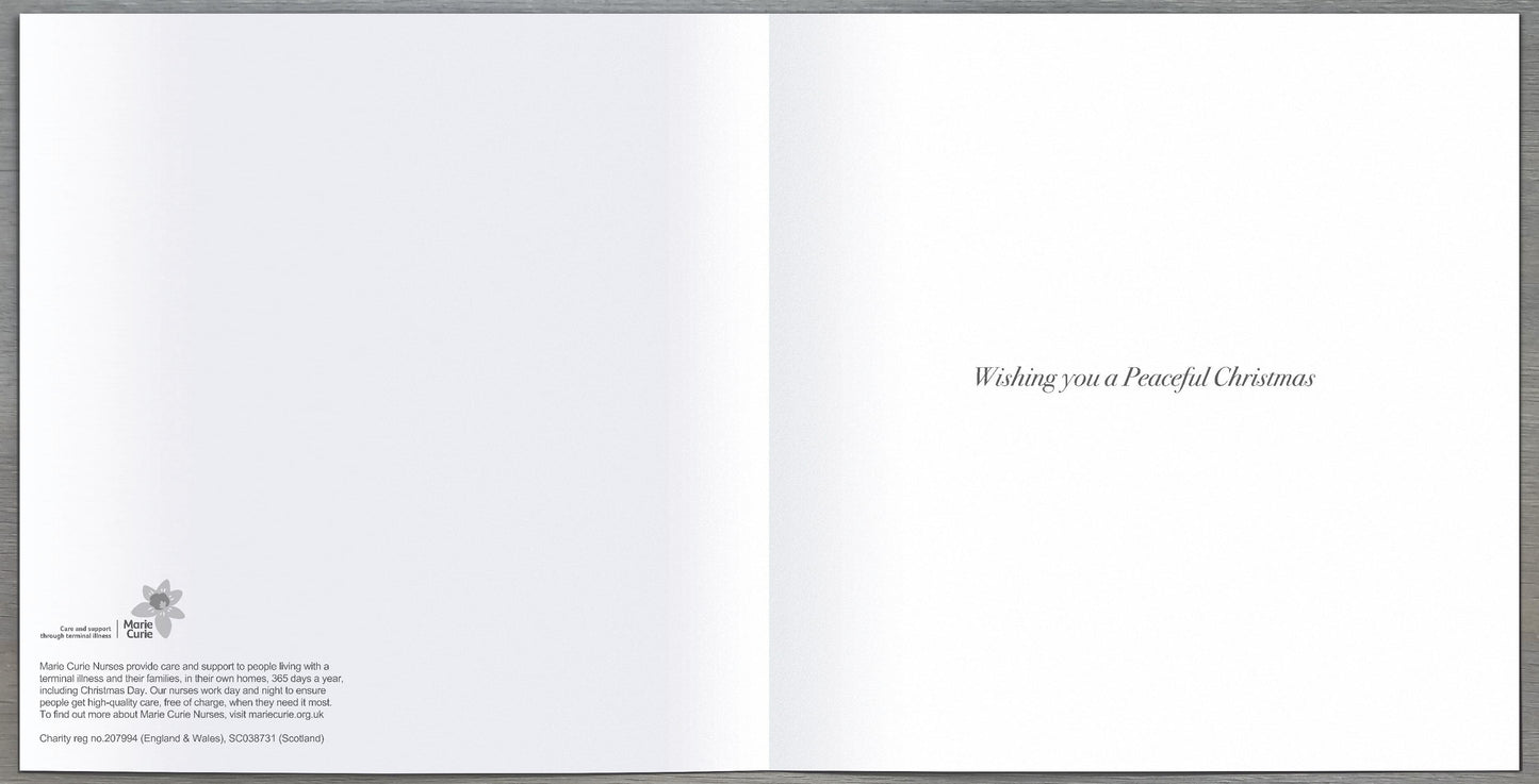 Pack of 8 Festive Joy Green Marie Curie Charity Christmas Cards