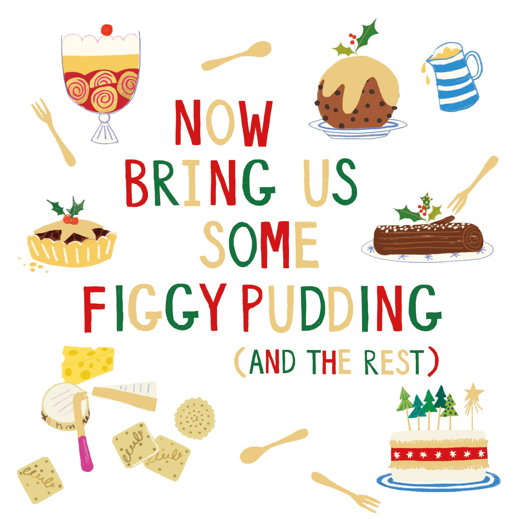 Pack of 8 Figgy Pudding Xmas Pudding RSPCA Charity Christmas Cards