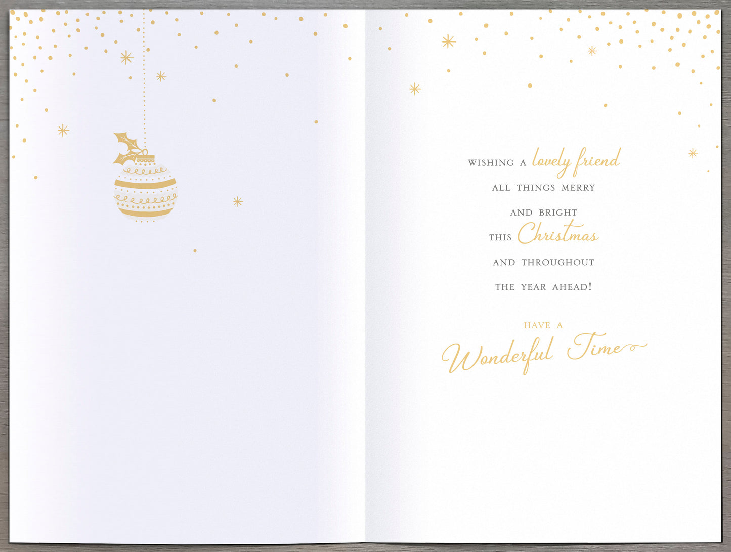 For A Special Friend Traditional Embellished Christmas Card