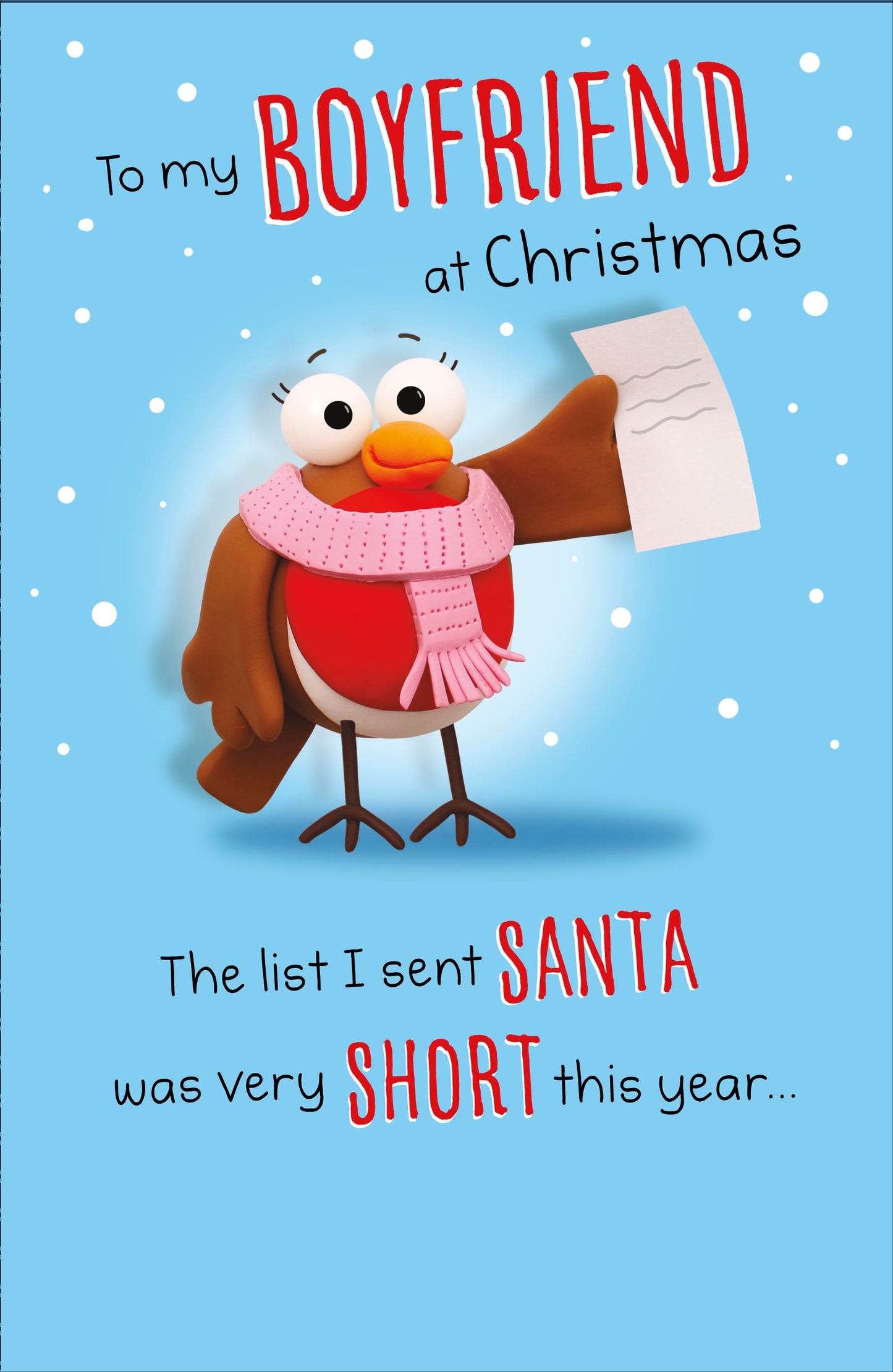 To My Boyfriend At Christmas Funny Christmas Greeting Card