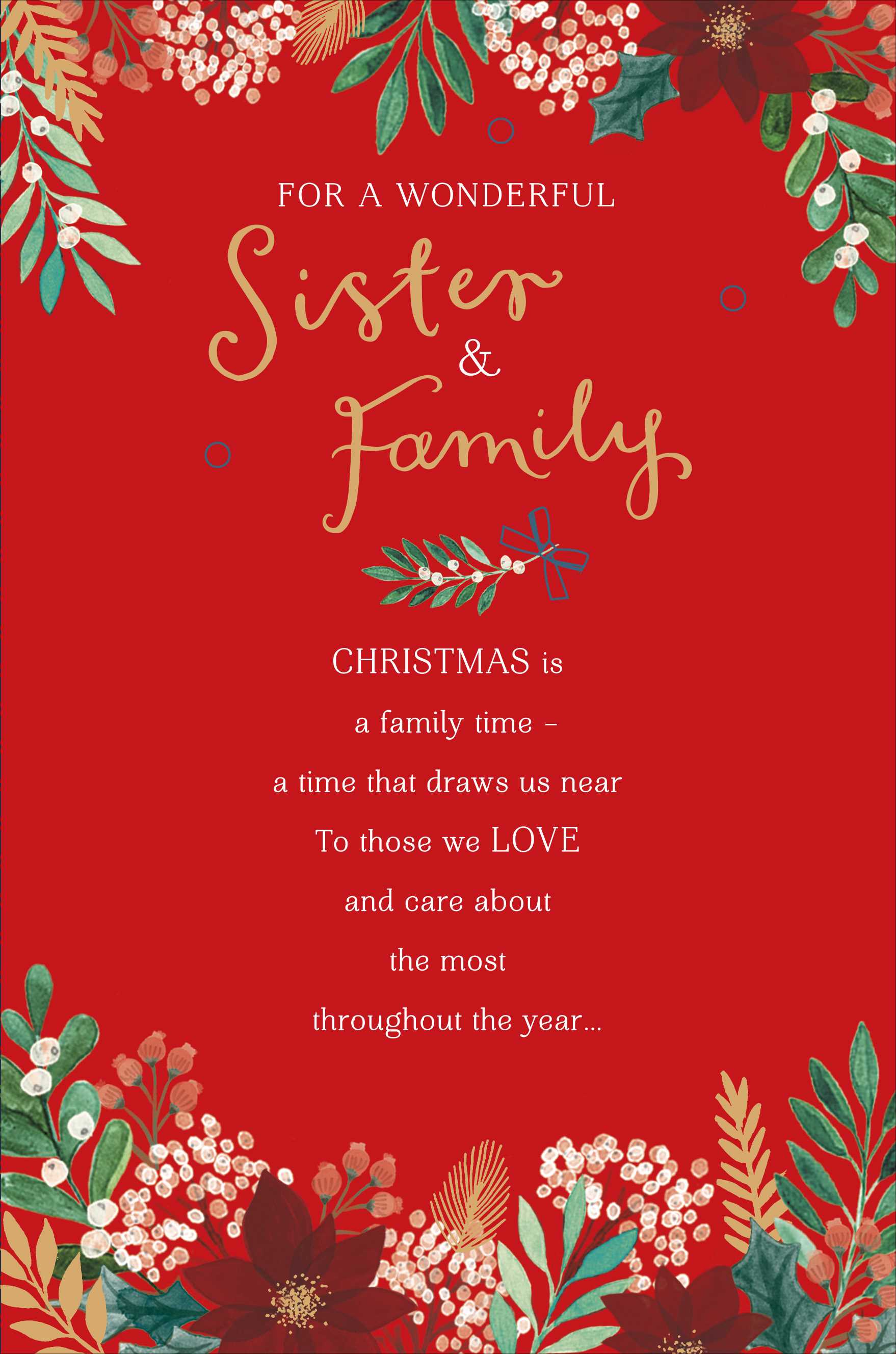 Wonderful Sister Family Traditional Christmas Greeting Card Love Kate s wonderful-sister-family-traditional-christmas-greeting-card-love-kate-s