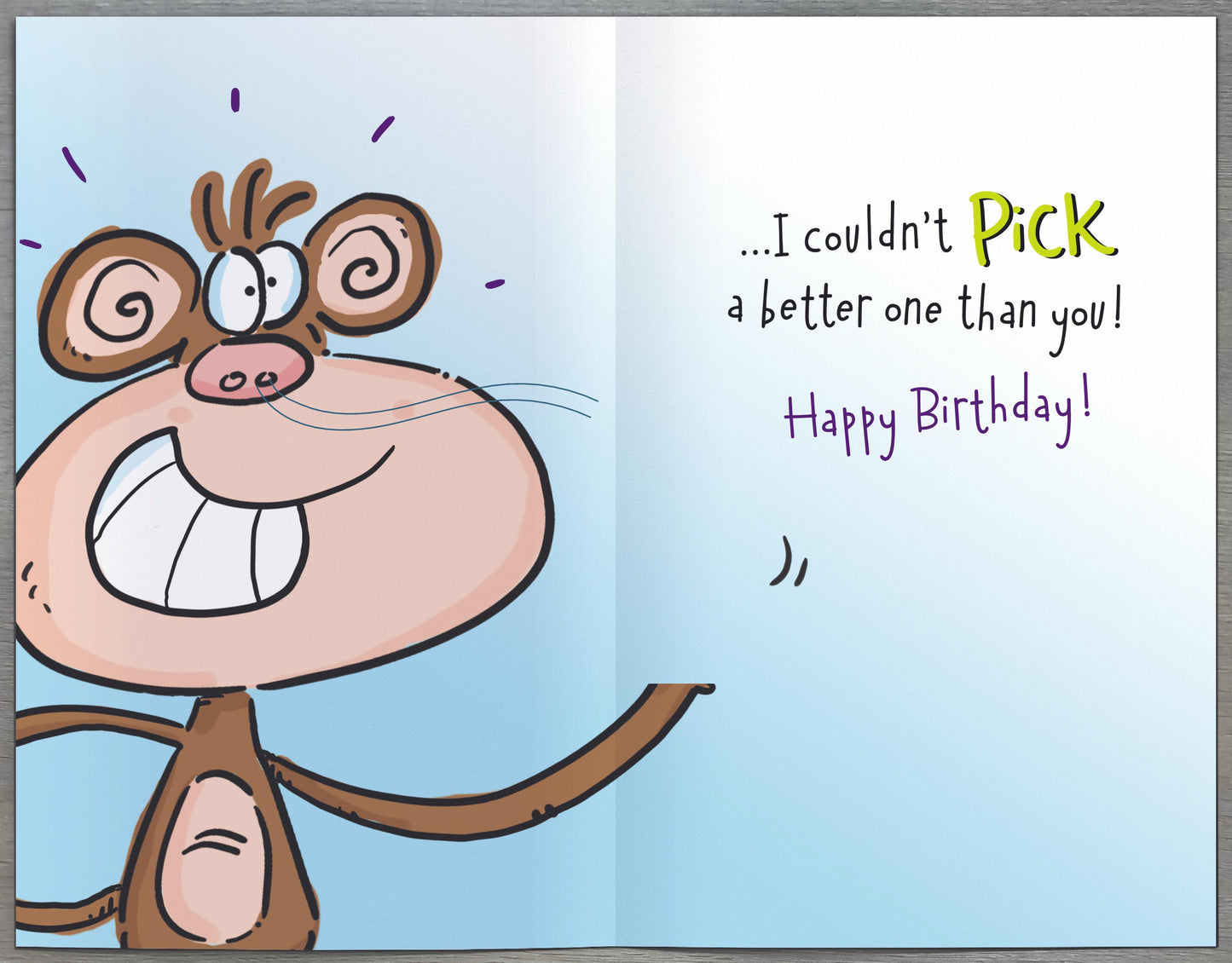 I Couldn't Pick A Better Brother Monkey Funny Greeting Card