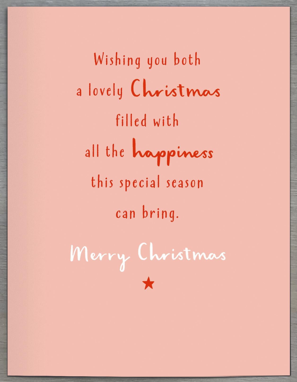 Xmas Wreath To Both Of You Special Christmas Greeting Card