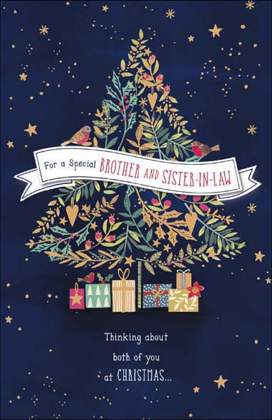 Brother & ... Multi Caption Christmas Greeting Card With Stick On Captions