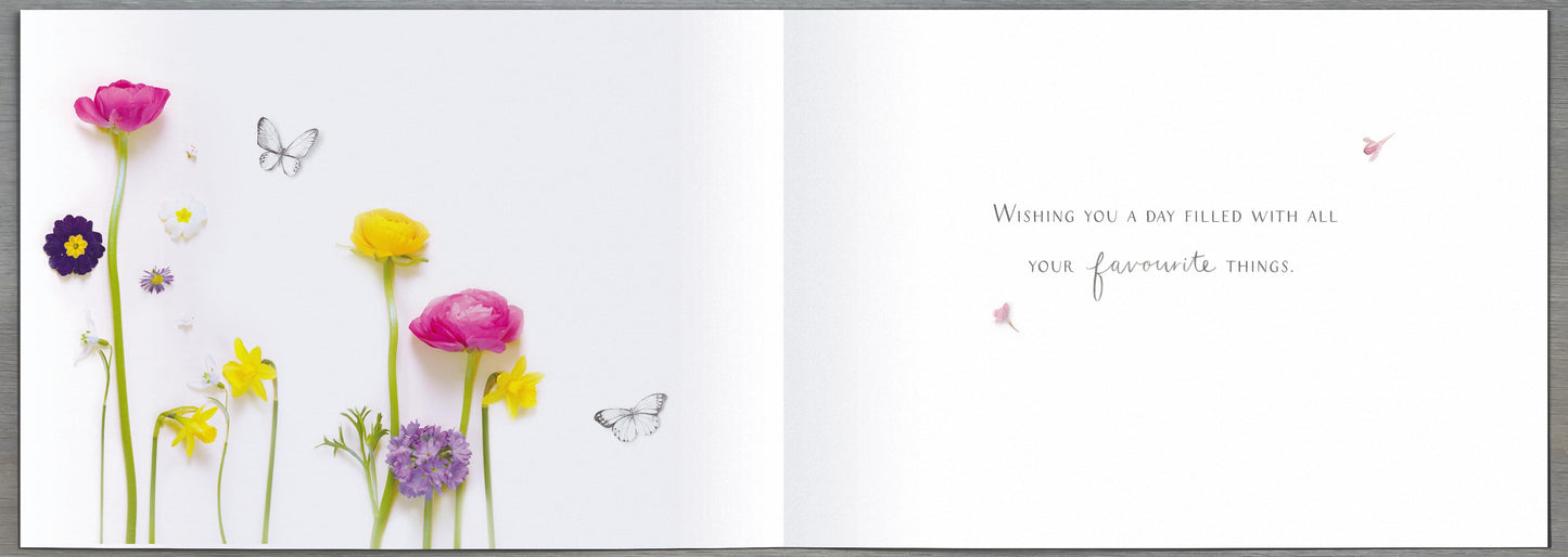 Favourite Things Floral Birthday Greeting Card
