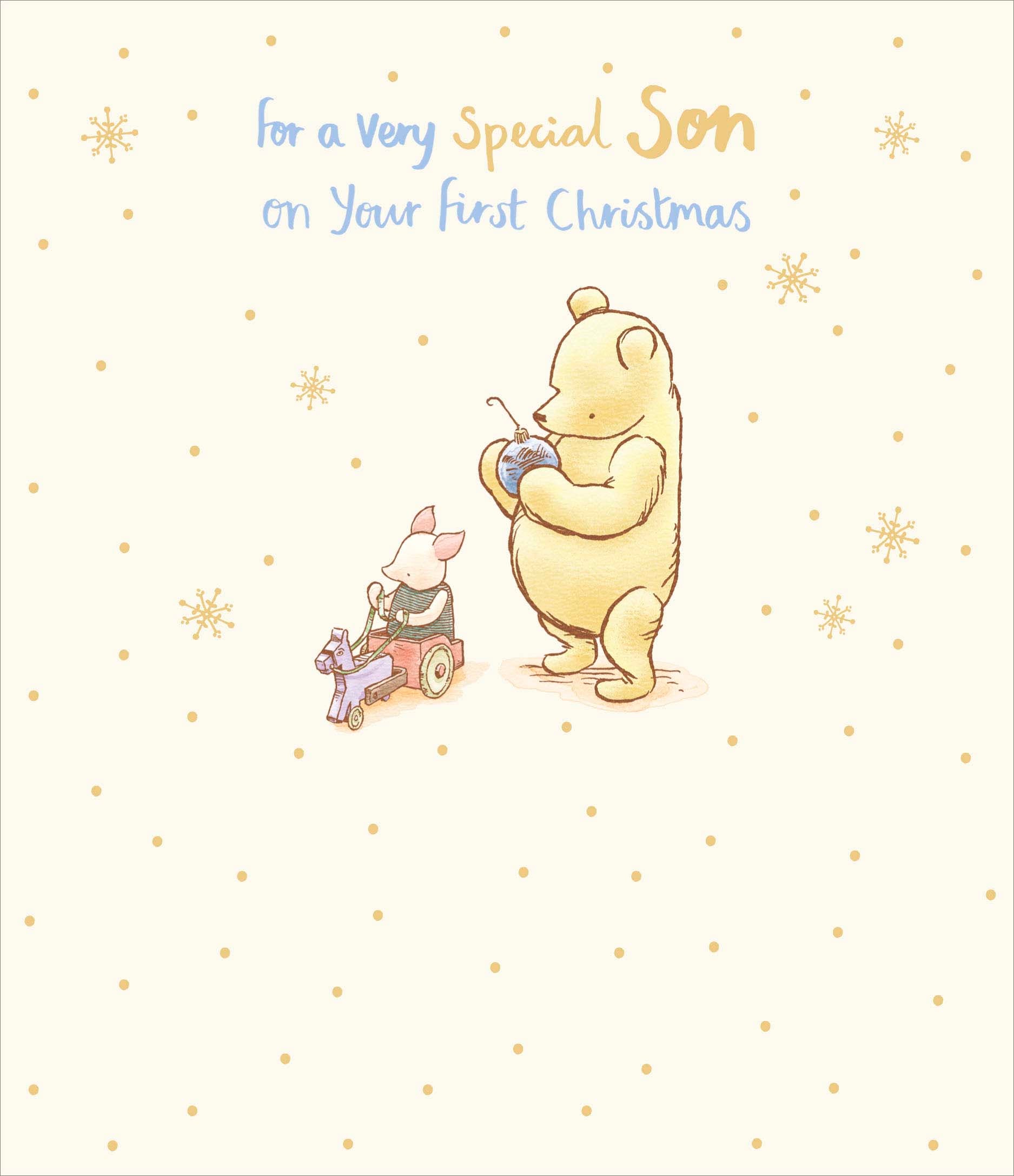 690489 winnie the pooh cute christmas card son winnie the pooh bear special son's 1st christmas card – love kate's