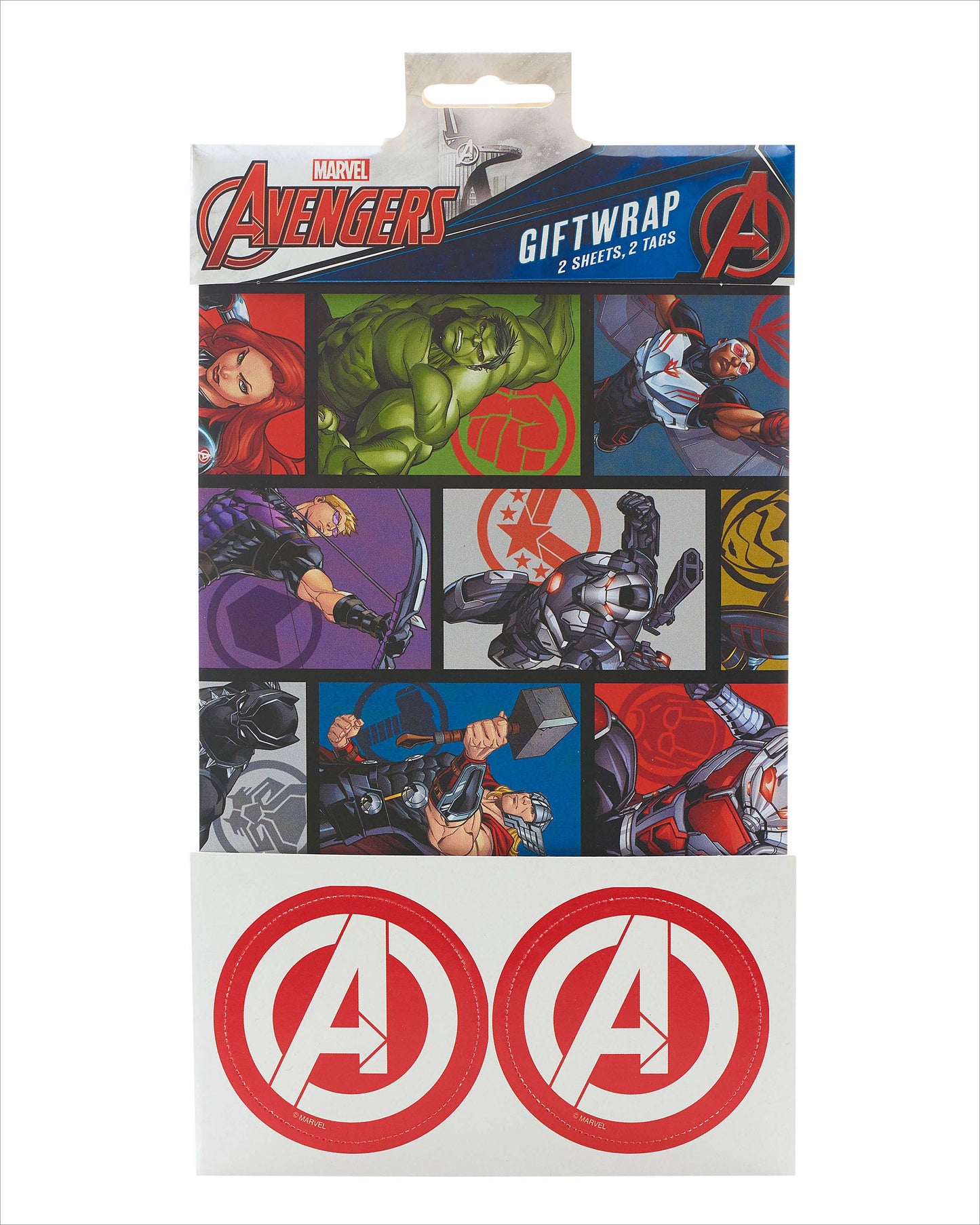 Marvel Avengers Gift Wrap Pack Contains 2 Sheets & Tags