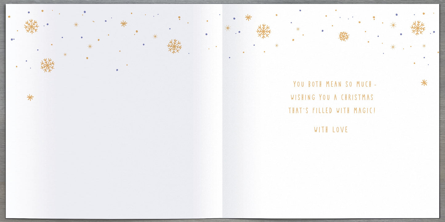 Both Of You 3D Cut Out Reindeer Embellished Christmas Card