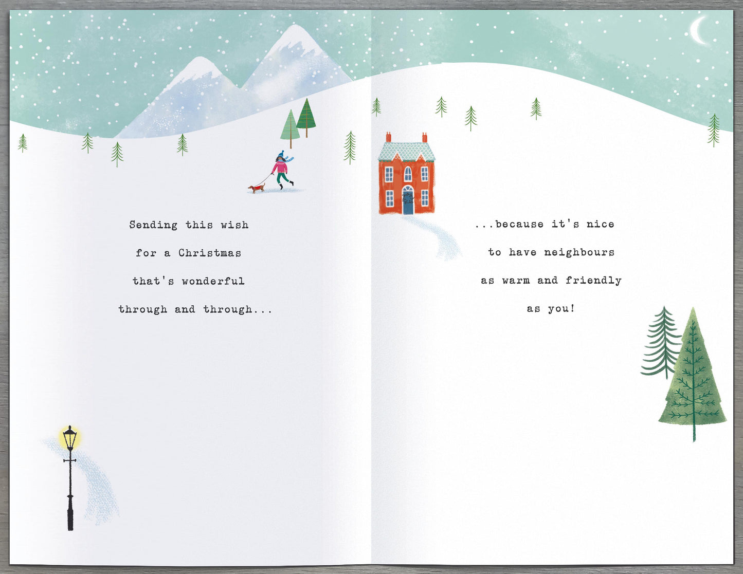 To The Neighbours Santa's Sleigh Foiled Christmas Card