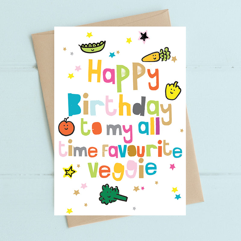 Happy Birthday My Favourite Veggie Greeting Card