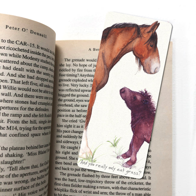 Little Dog Laughed Shire & Shetland Horses Bookmark