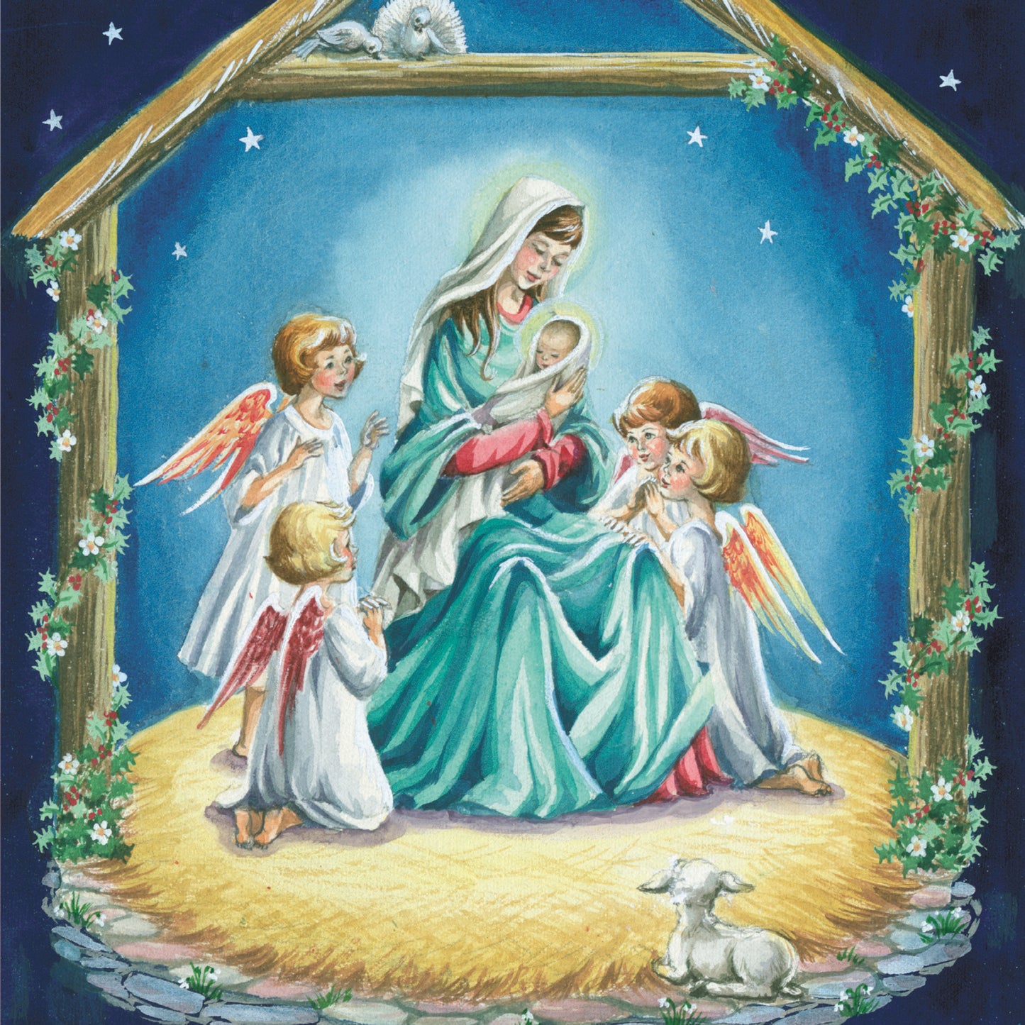 Pack of 6 Religious Madonna & Child Charity Christmas Cards