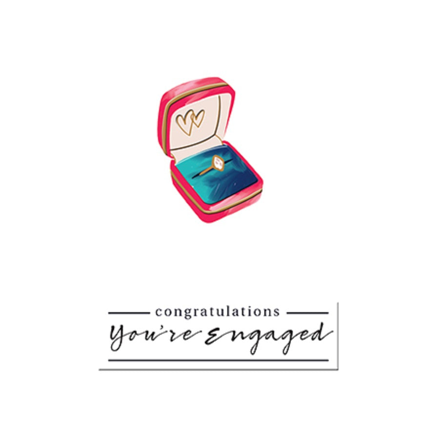 Congratulations Engagement Greeting Card By The Curious Inksmith