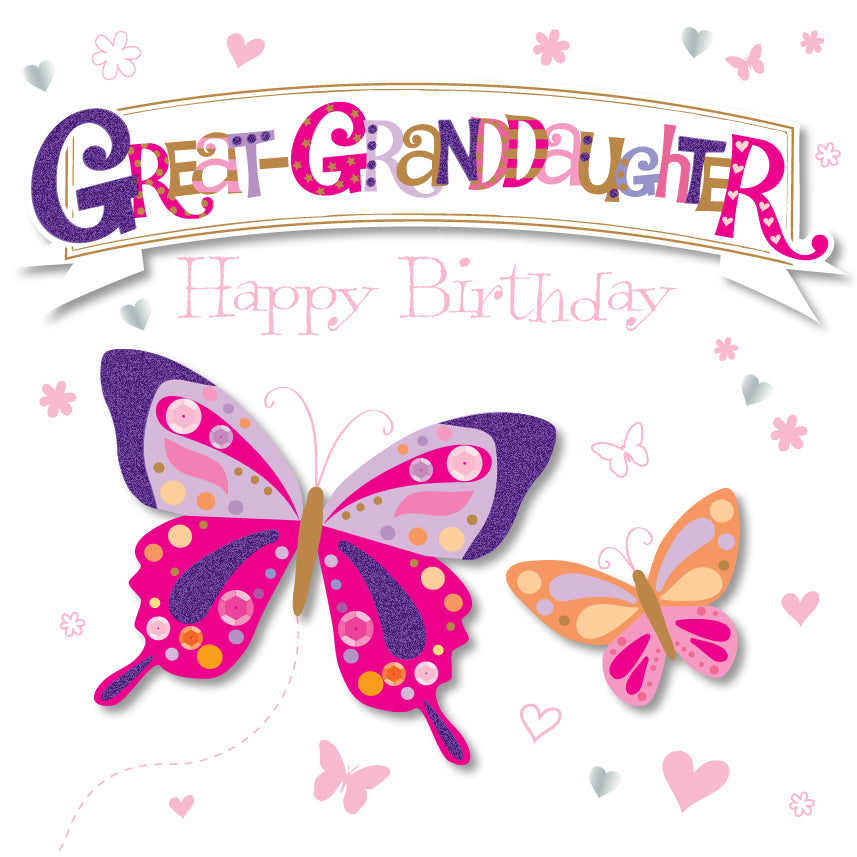 Great-Granddaughter Happy Birthday Greeting Card