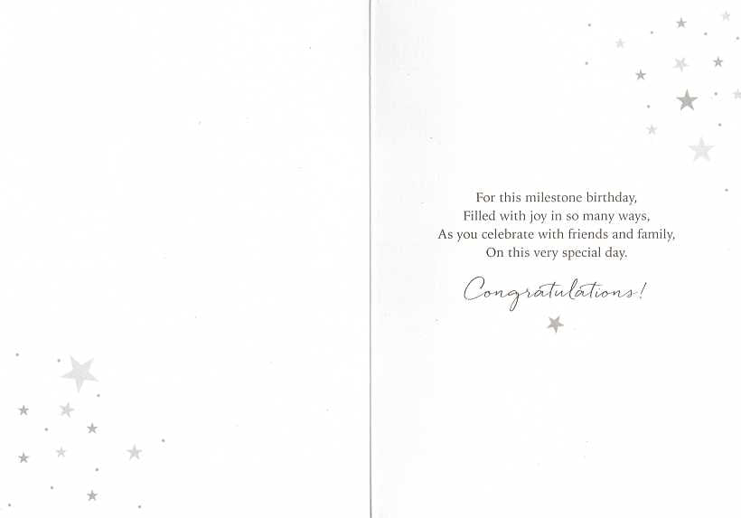 70th Birthday Good Wishes Embellished Birthday Greeting Card