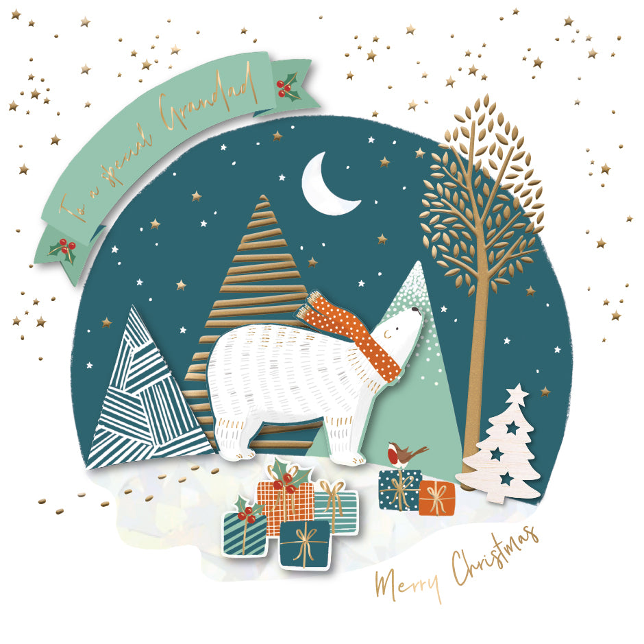 To A Special Grandad Embellished Christmas Greeting Card