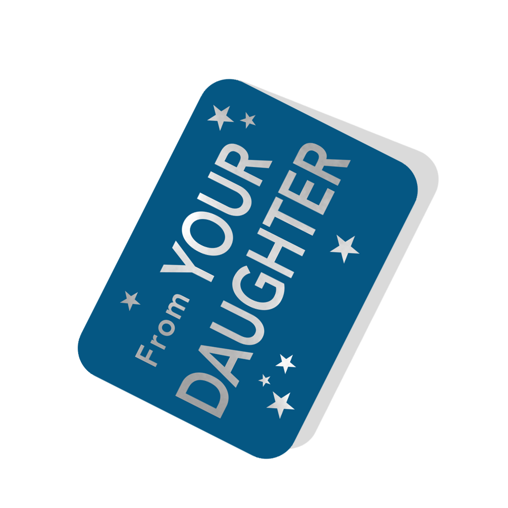 From your Daughter Blue Tag