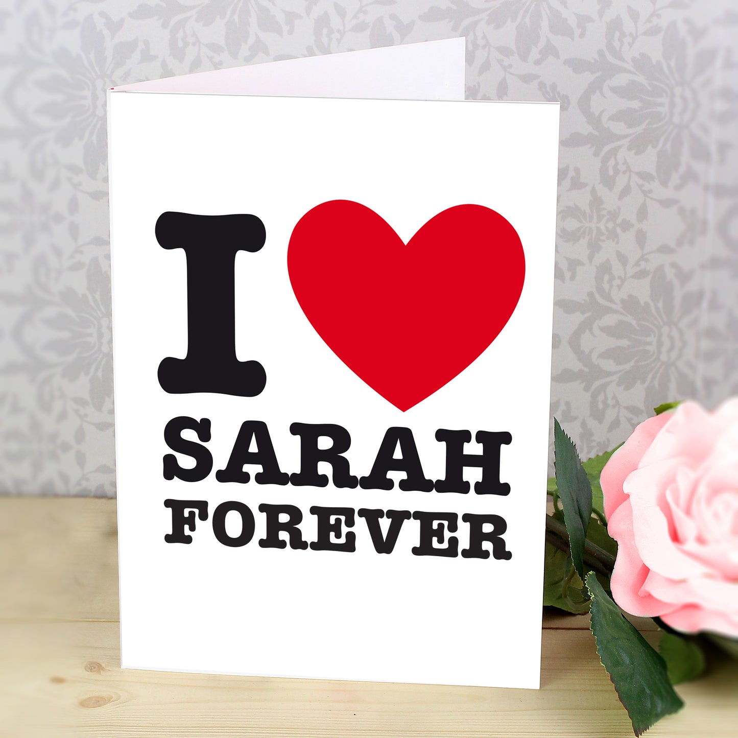 Personalised I HEART Card Add Any Name - Personalise It!