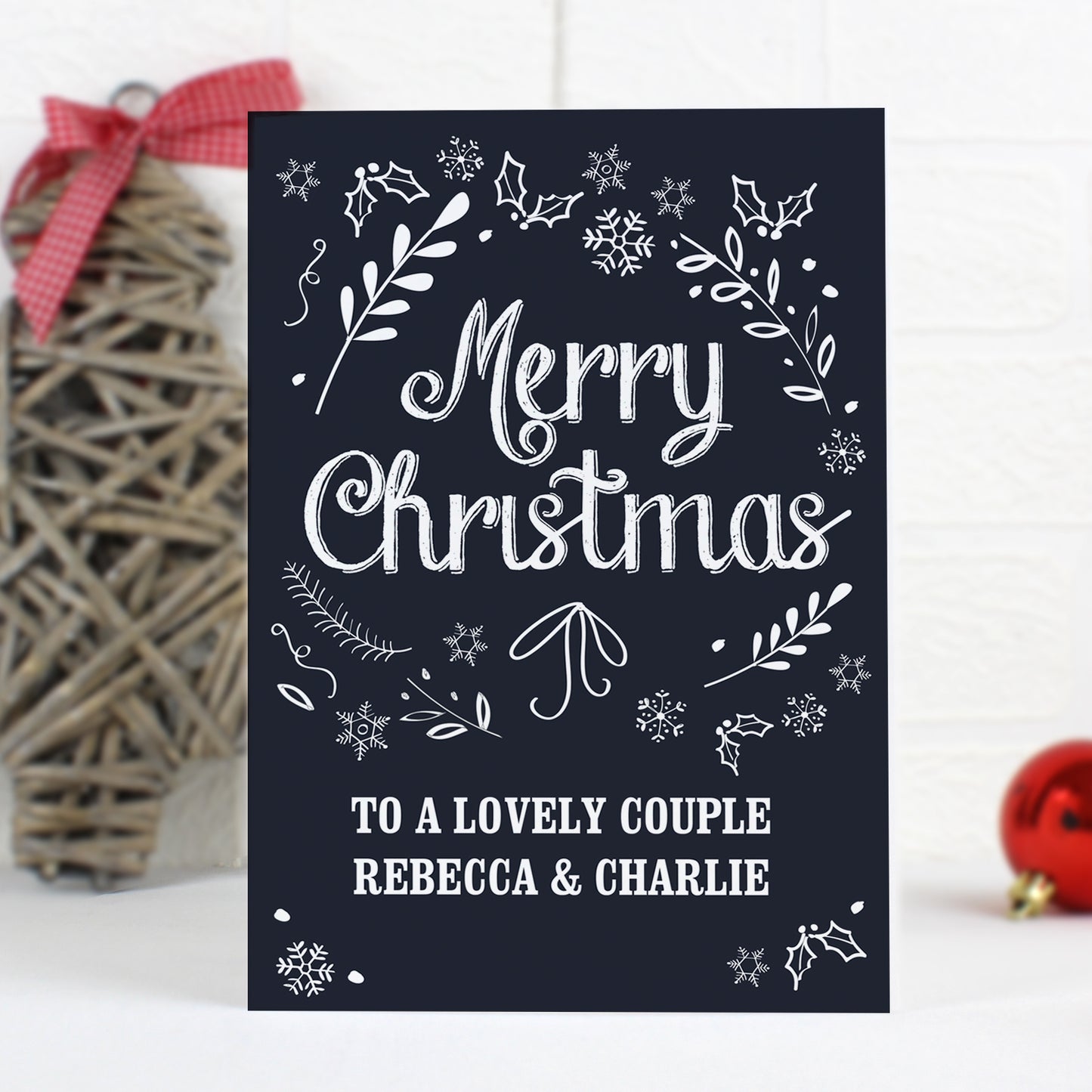 Personalised Christmas Frost Card Add Any Name - Personalise It!