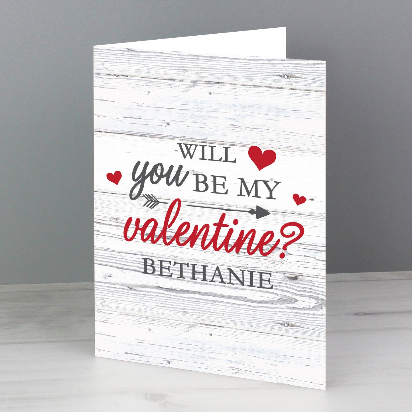 Personalised Be My Valentine Card Add Any Name - Personalise It!